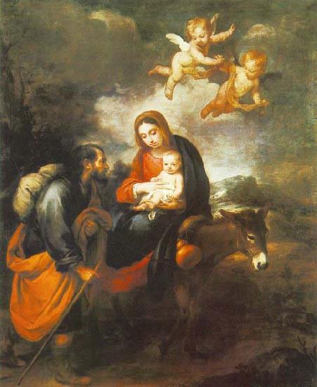 Bartolome Esteban Murillo Flight into Egypt oil painting picture